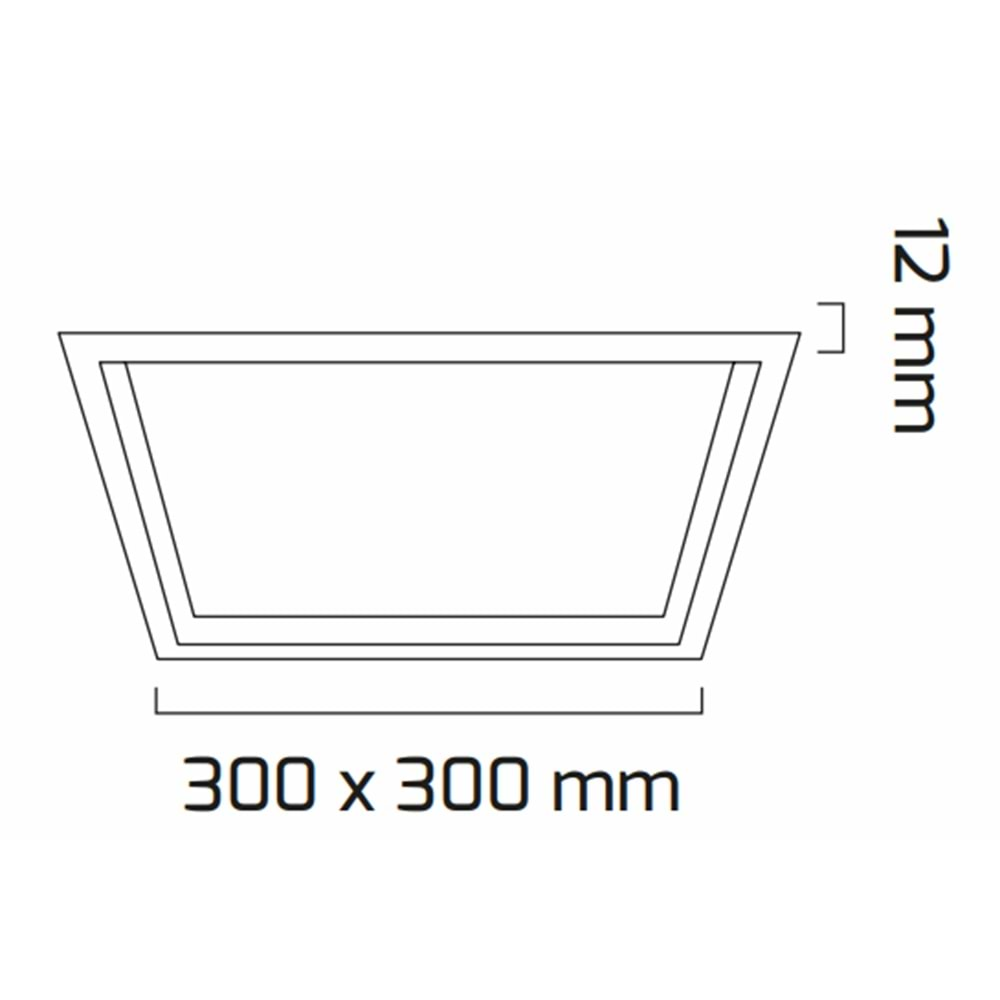 GOYA 24W SIVA ALTI LED PANEL SİYAH KASA 4000K GY-1797