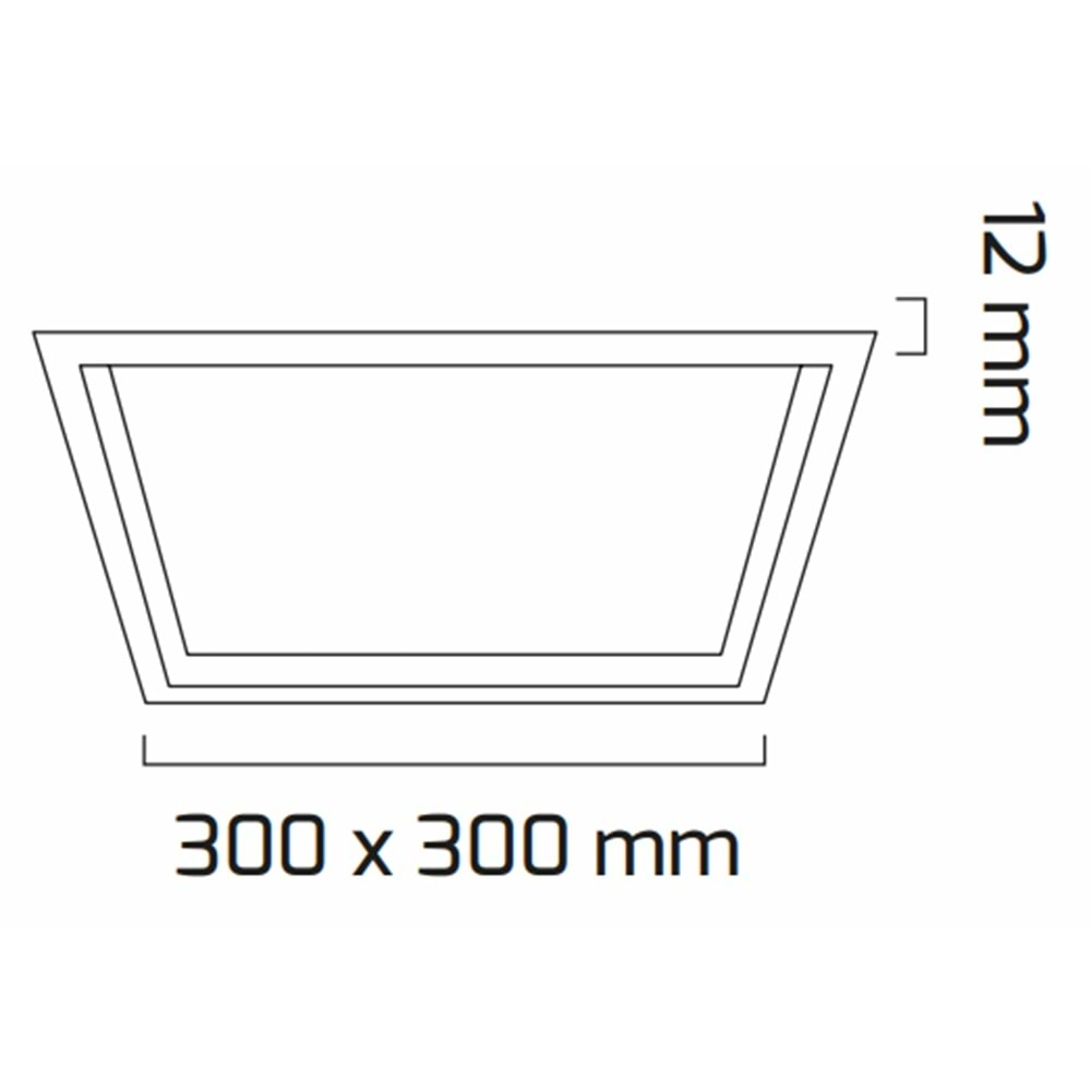 GOYA 24W SIVA ALTI LED PANEL SİYAH KASA 6500K GY-1797