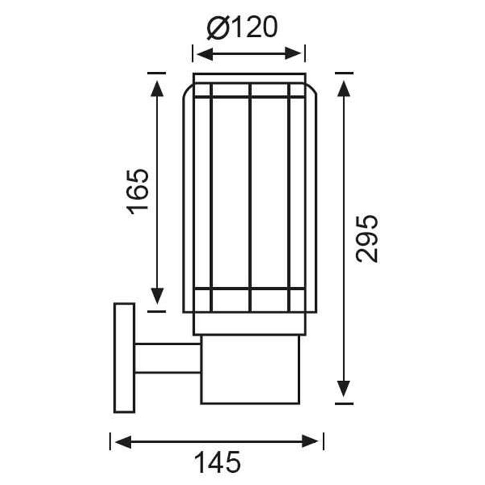 JUPİTER JG931 BAHÇE APLİK ANTRASİT E27 (AMPUL DAHİL DEĞİLDİR)