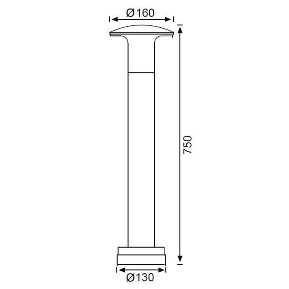 JUPİTER JG949 AN BAHÇE DİREK ANTRASİT E27 (AMPUL DAHİL DEĞİLDİR)