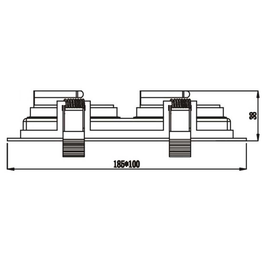 JUPİTER JH640 2 Lİ HAREKETLİ SPOT GU5.3 BEYAZ SIVA ALTI ( AMPUL DAHİL DEĞİLDİR)