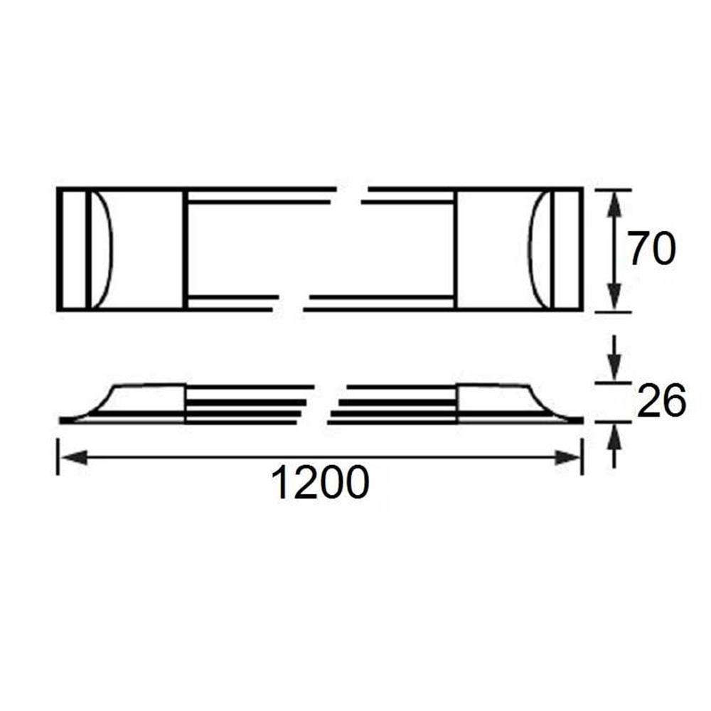 JUPİTER 36W 3000K LED YATAY BANT ARMATÜR JK120-3000K