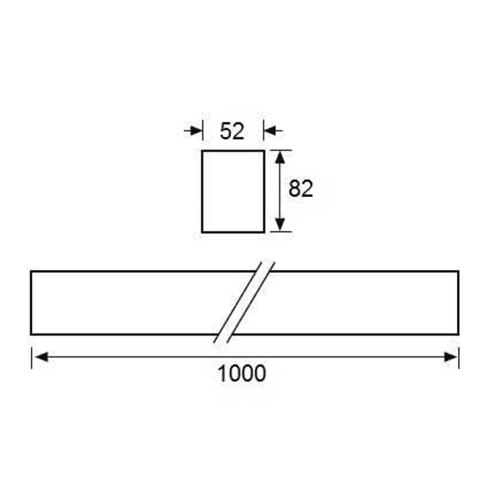 JUPİTER JL100 S LİNEER LED ARMATÜR 30W 3000K SİYAH KASA