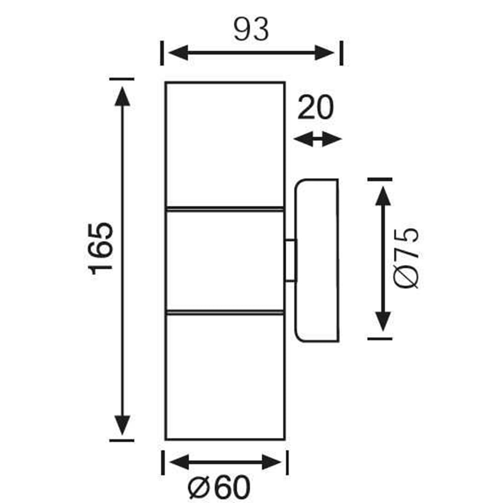 JUPİTER JW917 BAHÇE APLİK PASLANMAZ ÇELİK 2XGU10 ( AMPUL DAHİL DEĞİLDİR)