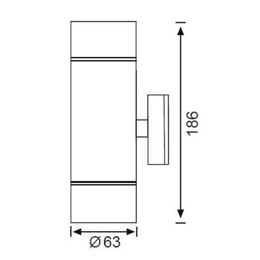 JUPİTER JW959 AN BAHÇE APLİK ANTRASİT 2XGU10 ( AMPUL DAHİL DEĞİLDİR)