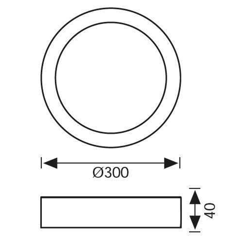 JUPİTER 24W 6500K LC454 SIVA ÜSTÜ LED PANEL YUVARLAK