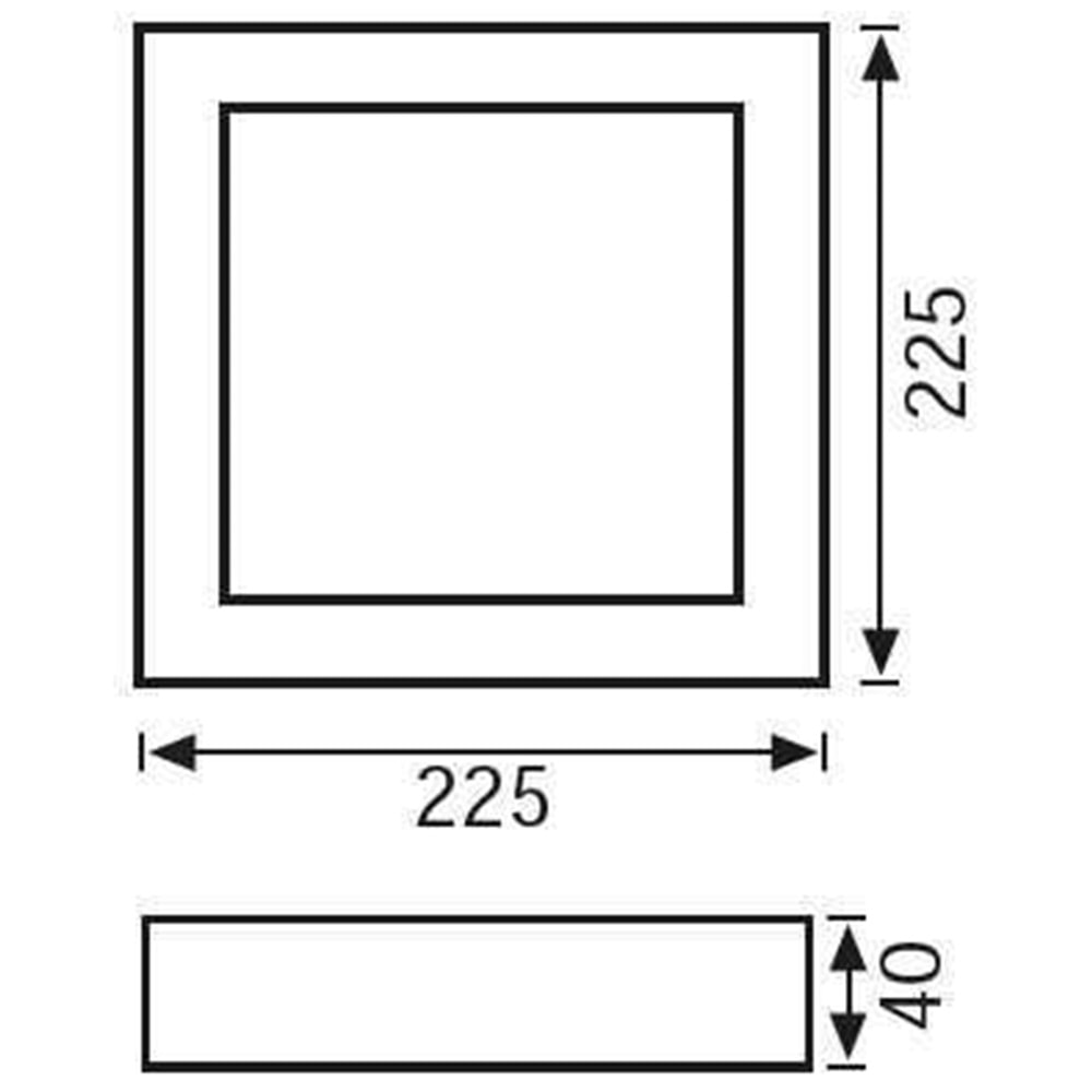 JUPİTER LC455 S SIVA ÜSTÜ LED PANEL 18W 3000K KARE