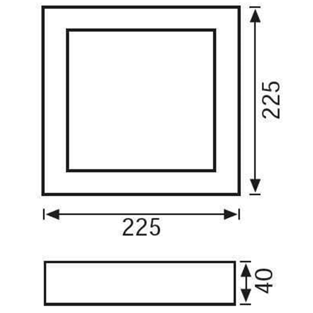 JUPİTER LC455 N SIVA ÜSTÜ LED PANEL 18W 4000K KARE