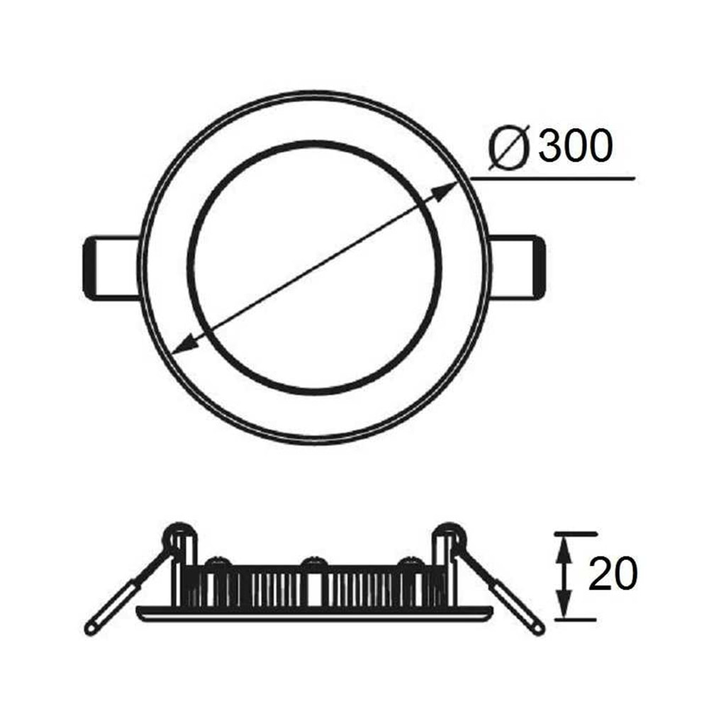 JUPİTER 24W SLİM LED PANEL LD468 4000K