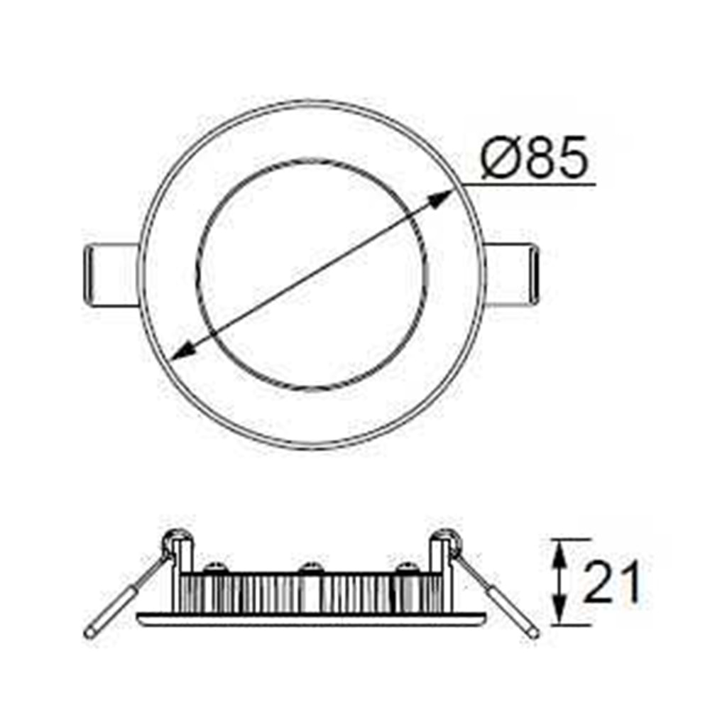 JUPİTER 3W LED PANEL ARMATÜR 3000K LD470 GÜNIŞIĞI