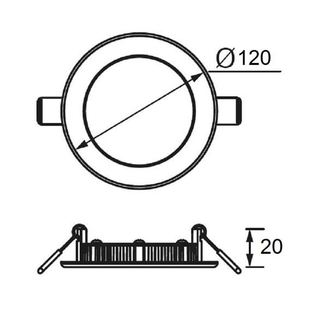 JUPİTER 6W SLİM PED PANEL LD489 B 6500K