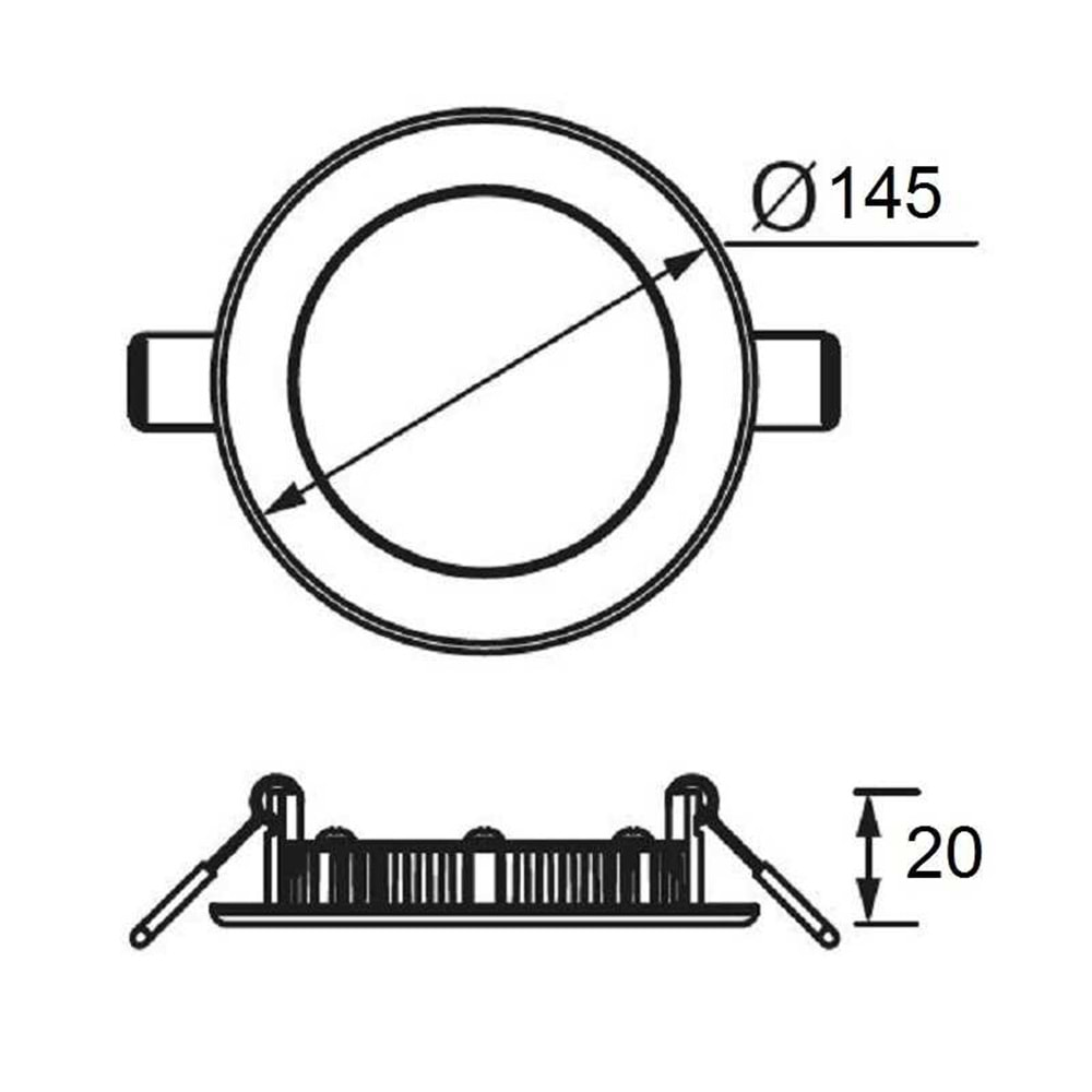 JUPİTER 9W SLİM LED PANEL LD490 S 3000K