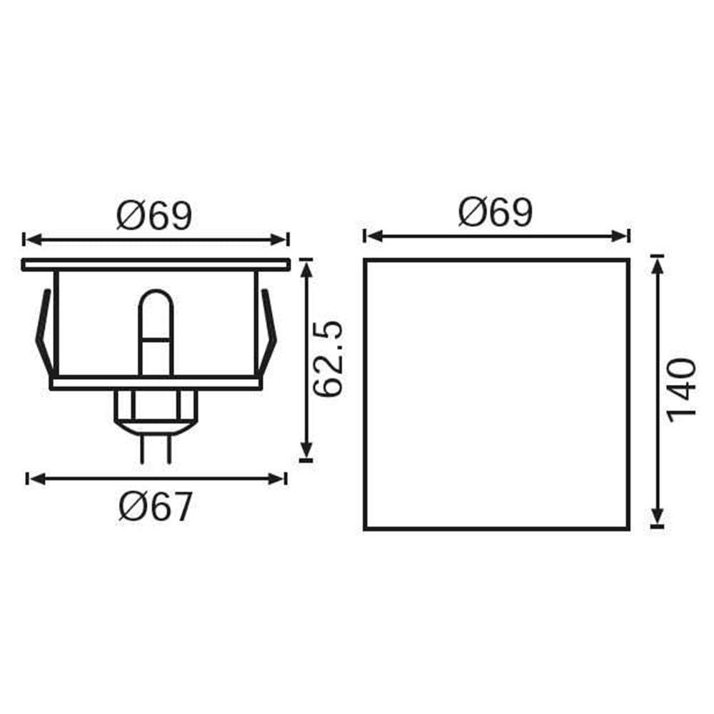 JUPİTER LG977 LED SPOT DECK ARMATÜRÜ 1W 3000K