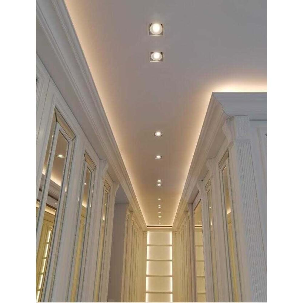 JUPİTER LS447 HAREKETLİ LED SPOT 12W 3000K BEYAZ KASA KARE