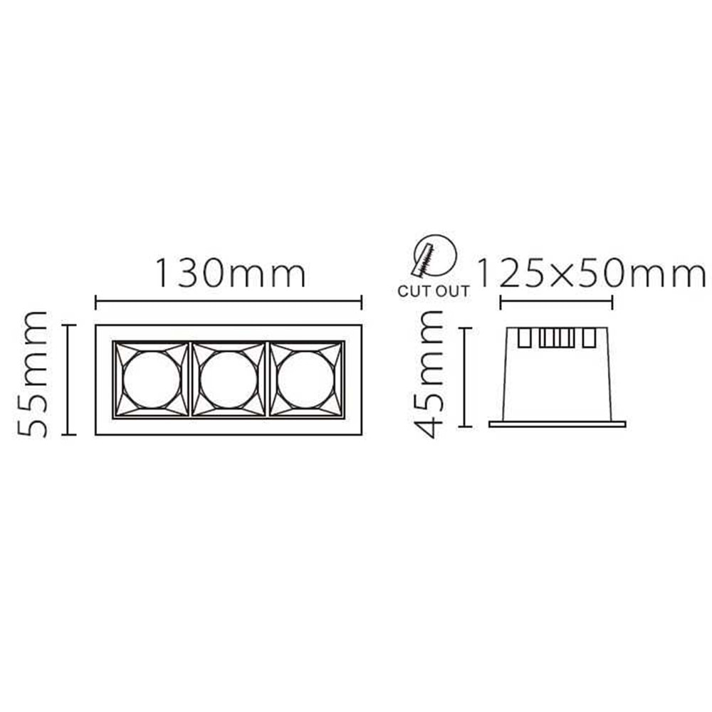 JUPİTER LS494 3LÜ LED SPOT 12W 3000K BEYAZ&GUN METAL KASA