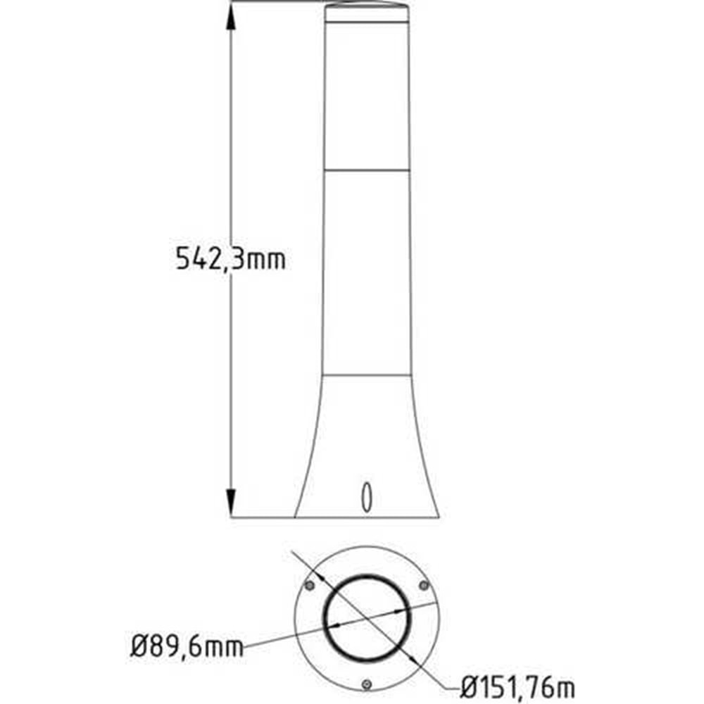 HOROZ ORKİDE-2 BEYAZ BAHÇE ARMATÜRÜ UZUN E27 400 001 122