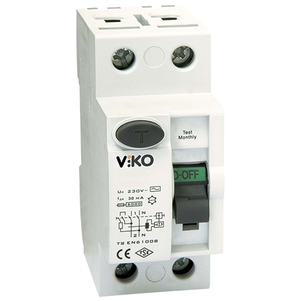 VİKO KAÇAK AKIM 2X63A 2P 30MA 6KA VTR2-6330