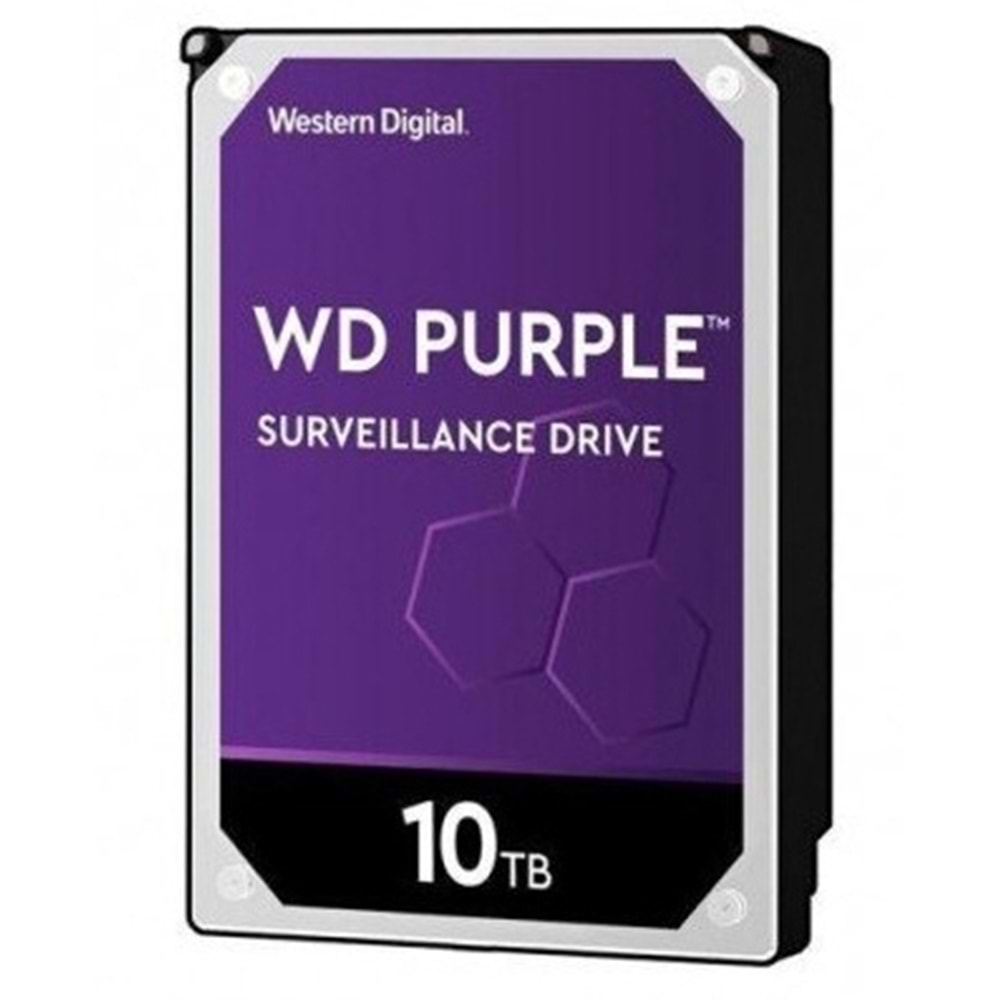 WESTERN DIGITAL 10TB HARD DİSK WDC-WD101PURZ10TB WD101PURZ 3.5 7200RPM 256MB Sata 3.0 Güvenlik Hard Diski