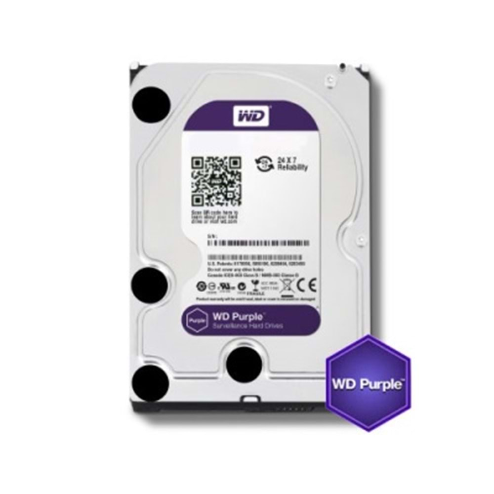 WESTERN DIGITAL 6TB HARD DİSK WDC-WD60PURZ6TB WD60PURZ 3.5 5400RPM 64MB Sata 3.0 Güvenlik Hard Diski