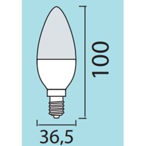 HOROZ 8W BUJİ LED AMPUL 6400K BEYAZ E14 ULTRA-8 001 003 0008