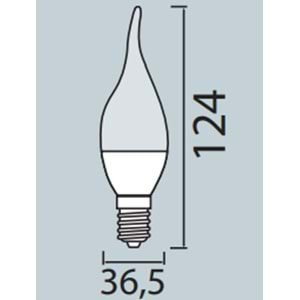 HOROZ 8W BUJİ LED AMPUL 6400K BEYAZ IŞIK E14 CRAFT-8 001 004 0008