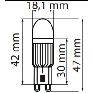 HOROZ 3W 6400K NANO-3 G9 LED KAPSÜL AMPUL HL453L 001 008 0003