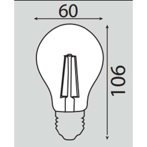 HOROZ 6W FILAMENT GLOBE-6 LED AMPUL 6400K E27 001 015 0006