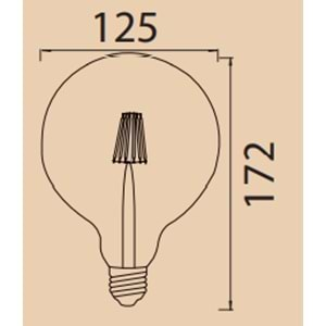 HOROZ 6W RUSTİK GLOBE 6 LED AMPUL 2200K E27 001 030 0006