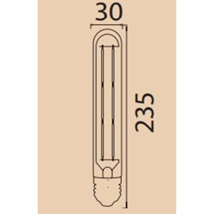 HOROZ 8W RUSTİK TUBE LED AMPUL E27 DUY 001 033 0008