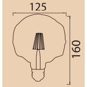 HOROZ 6W RUSTİK LED AMPUL CRYSTAL E27 001 036 0006 AMBER