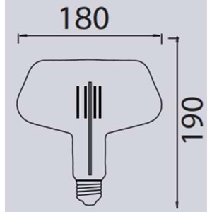 HOROZ 8W GINZA RUSTİK LED AMPUL E27 001 050 0008