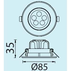 HOROZ 5W SONİA BEYAZ 6400K LED ARMATÜR 016 035 0005