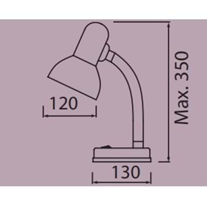 HOROZ BİHTER MASA LAMBASI BEYAZ E27 (MAX.60W) 048 009 0060