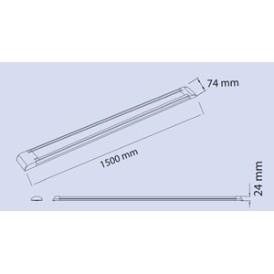 HOROZ 72W YATAY LED BANT ARMATÜR TETRA-72 150CM 6400K 052 005 0150 TETRA SQ