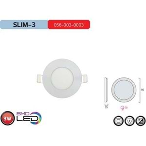 HOROZ 3W LED PANEL 6400K BEYAZ SLIM-3 056 003 0003