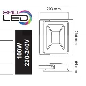 HOROZ 100W LED PROJEKTÖR PARS-100 2700K 068 008 0100