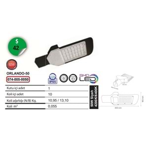 HOROZ 50W ORLANDO-50 4200K LED SOKAK ARMATÜRÜ 074 005 0050