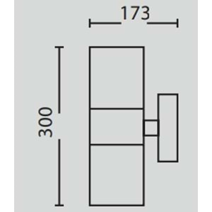 HOROZ MANOLYA-3 E27 SİYAH BAHÇE ARMATÜRÜ 2X11W 075 008 0003