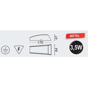 HOROZ 3,5 WATT 4100K SMD LED BAHÇE ARMATÜRÜ SELVİ 076 007 0004