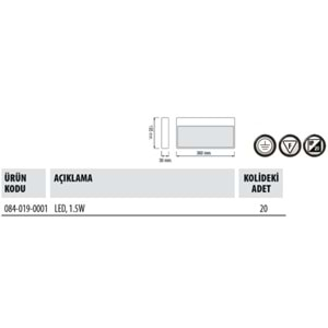 HOROZ 1.5W LED IŞILDAK EXIT CAMLI - ZOFF 084 019 0001