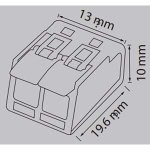 HOROZ SLIM CONNECTOR-2 ÇOK AMAÇLI KLEMENS 2X4MM 103 002 002