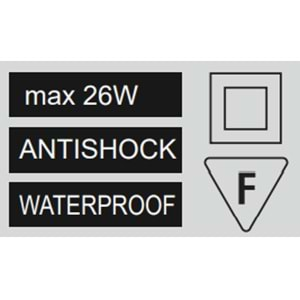 HOROZ MAX 26W E27 SİYAH ARMATÜR AQUA OPAK 400 001 113