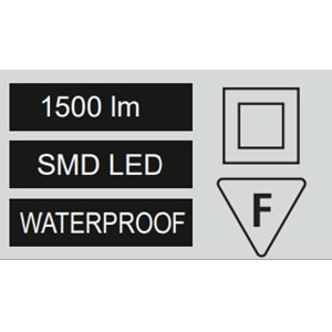 HOROZ 15W LED NEMLİYER ARMATÜR SİYAH KASA 4200K AYDOS-15 400 011 125