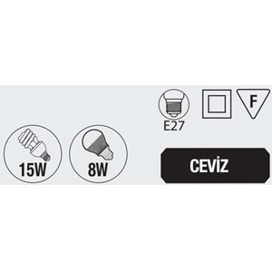 HOROZ MAX 15W IP20 CEVİZ ARMATÜR FAVORİ 400 232 100