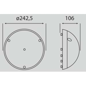 HOROZ 20W 6400K BEYAZ OPAL LED ARMATÜR AQUA DOLUNAY 400 315 115