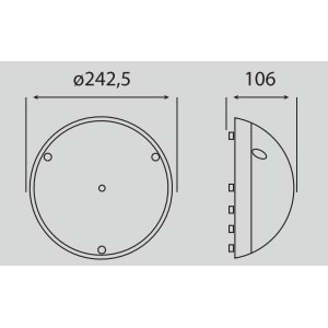 HOROZ 20W 3000K OPAL SİYAH NEMLİYER ARMATÜR AQUA DOLUNAY 400 323 115