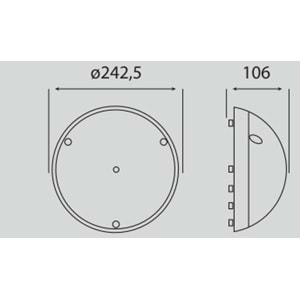 HOROZ 20W LEDLİ SENSÖRLÜ BEYAZ IP54 3000K AQUA DOLUNAY 400 413 115