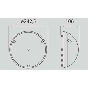 HOROZ 20W LEDLİ SENSÖRLÜ BEYAZ IP54 6400K AQUA DOLUNAY 400 415 115