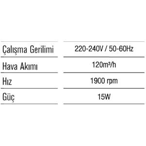 HOROZ HELIX PLASTİK FAN 120 LİK BEYAZ 500 000 005