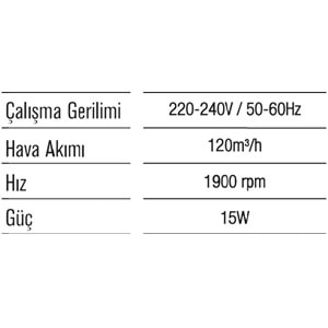 HOROZ HELIX PLASTİK FAN 120 LİK FÜME 500 010 005